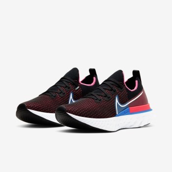 Nike React Infinity Run Flyknit - Férfi Túracipő - Fekete/Piros/Kék/Fehér